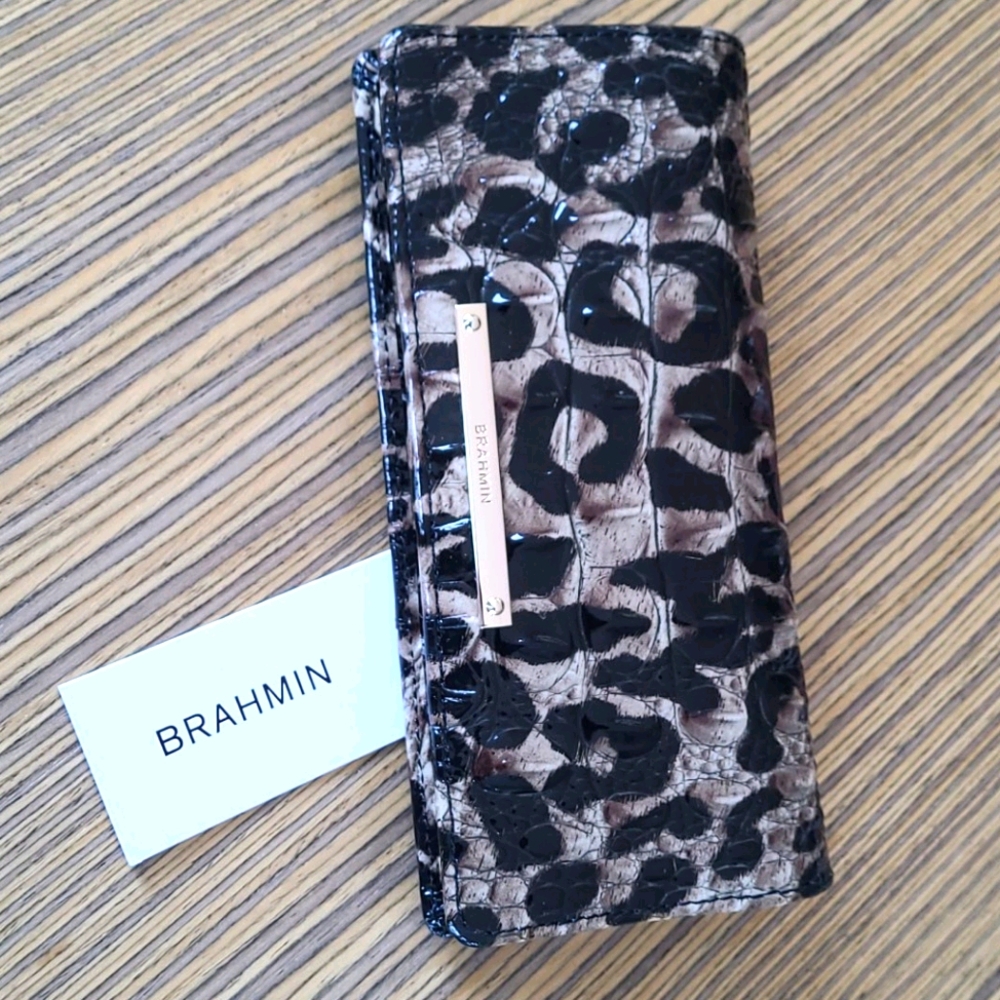 Brahmin Snow Leopard Ady Wallet - will bundle with bag as a set